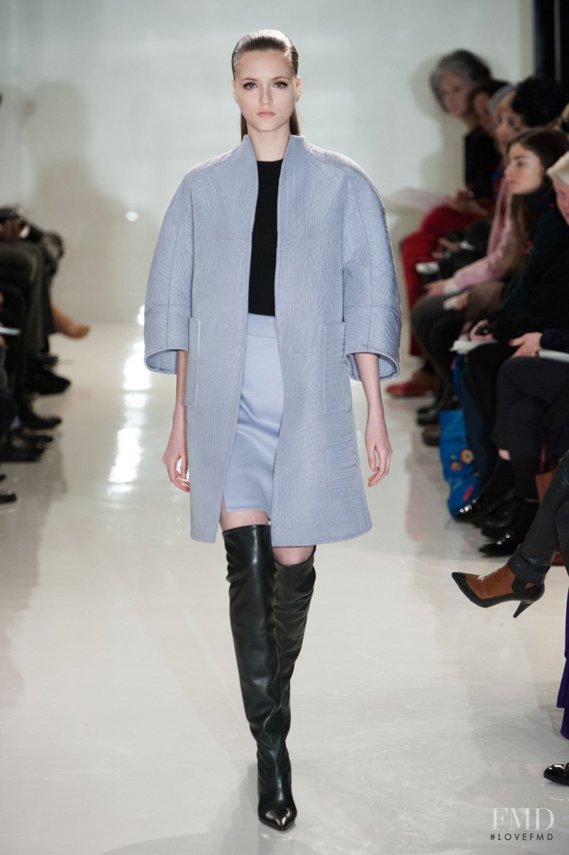 Jane Grybennikova featured in  the Ralph Rucci fashion show for Autumn/Winter 2014