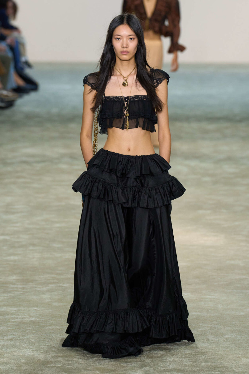 Hejia Li featured in  the Chloe fashion show for Autumn/Winter 2025