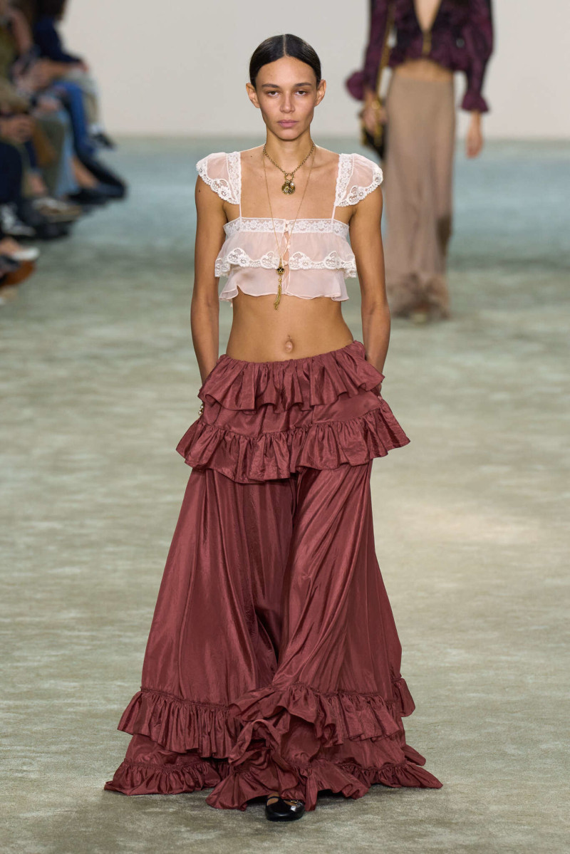 Binx Walton featured in  the Chloe fashion show for Autumn/Winter 2025