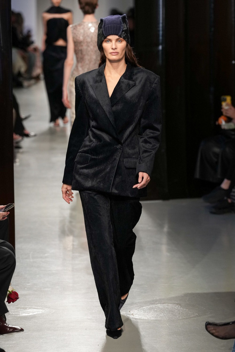 Isabeli Fontana featured in  the Christopher Esber fashion show for Autumn/Winter 2025