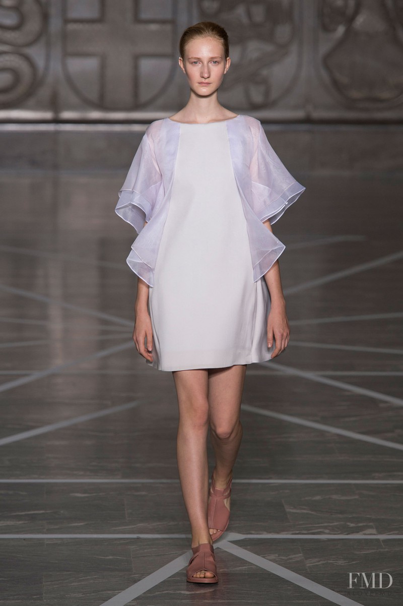 Charlotte Lindvig featured in  the Mila Schön fashion show for Spring/Summer 2015