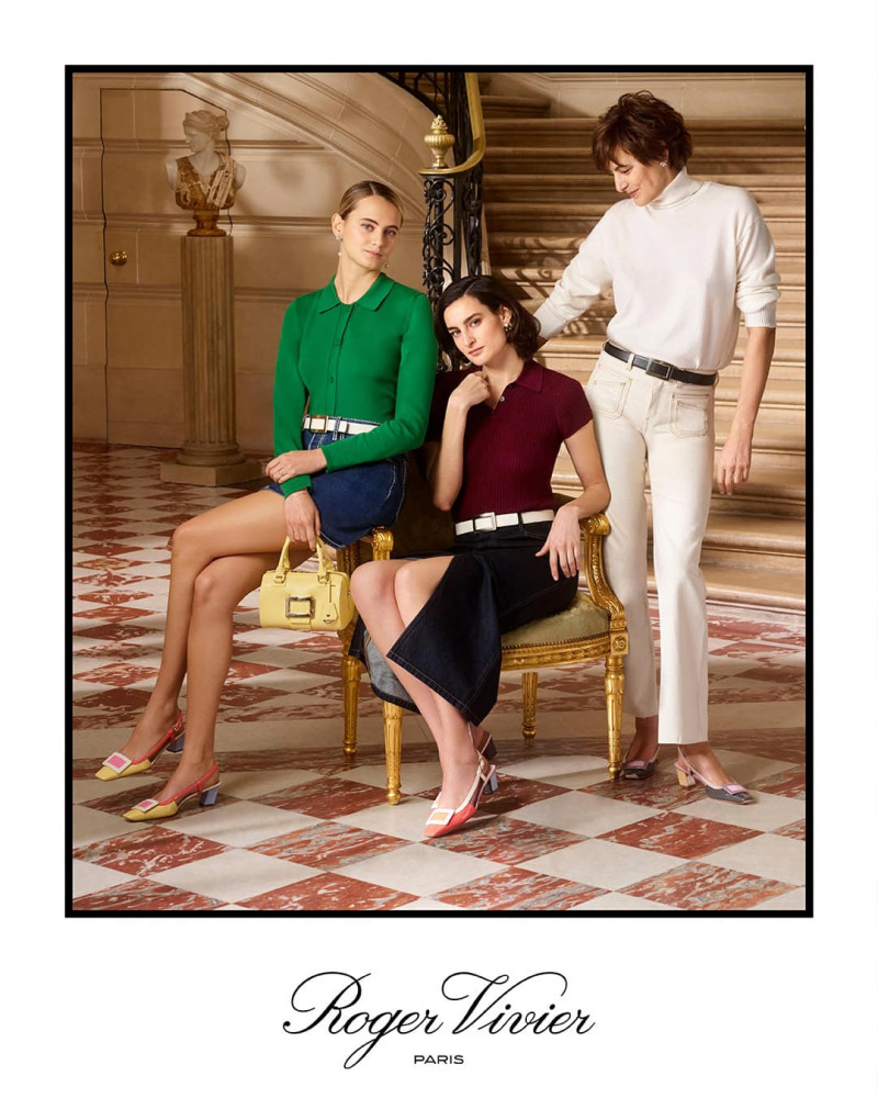 Ines de la Fressange featured in  the Roger Vivier Un Air De Paris advertisement for Spring/Summer 2025