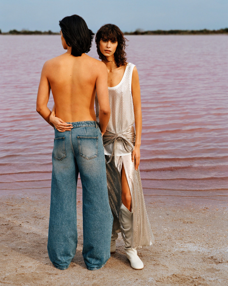 Mica Arganaraz featured in  the Paco Rabanne advertisement for Spring/Summer 2025
