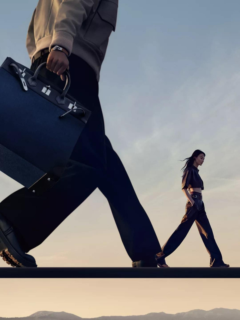 Cong He featured in  the Hermès advertisement for Spring/Summer 2025