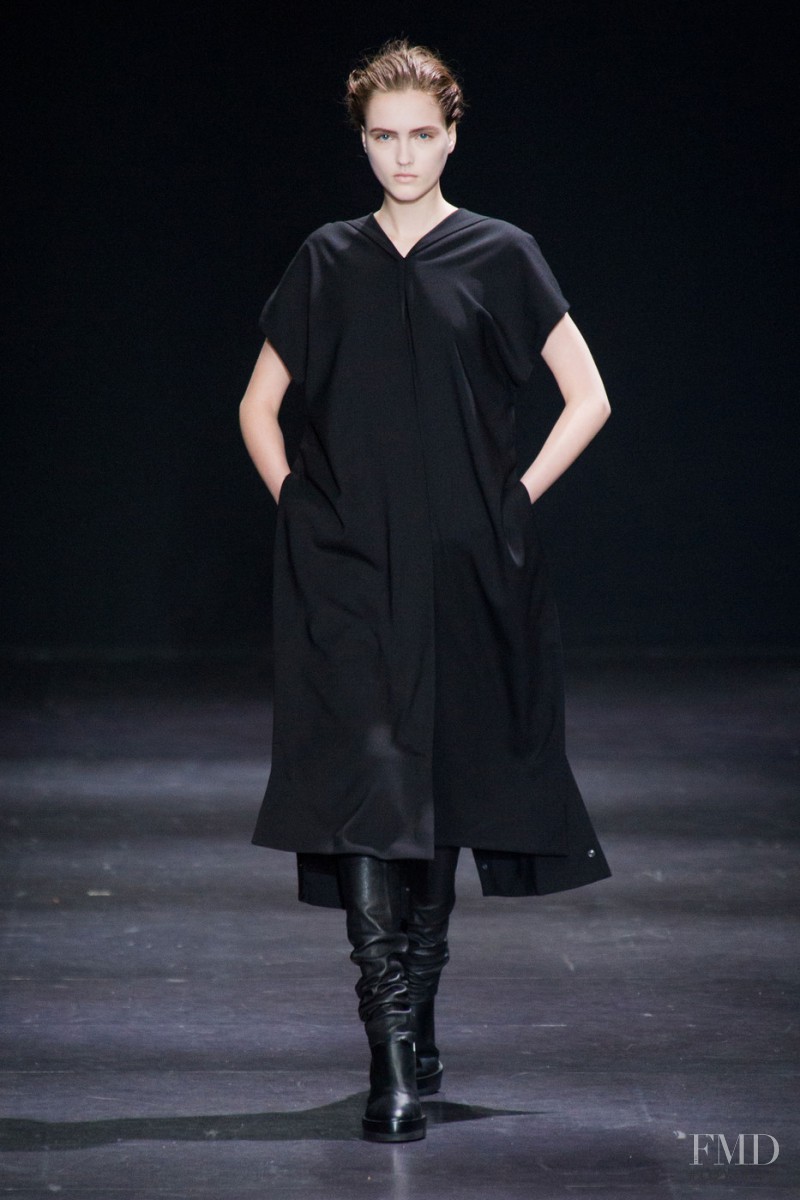 Jane Grybennikova featured in  the Ann Demeulemeester fashion show for Autumn/Winter 2014