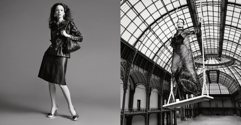 Nigina Sharipova featured in  the Chanel advertisement for Spring/Summer 2025