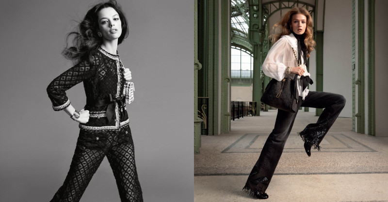 Nigina Sharipova featured in  the Chanel advertisement for Spring/Summer 2025
