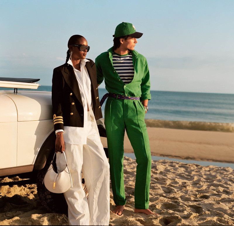 Layla Etengan featured in  the Ralph Lauren advertisement for Spring/Summer 2025