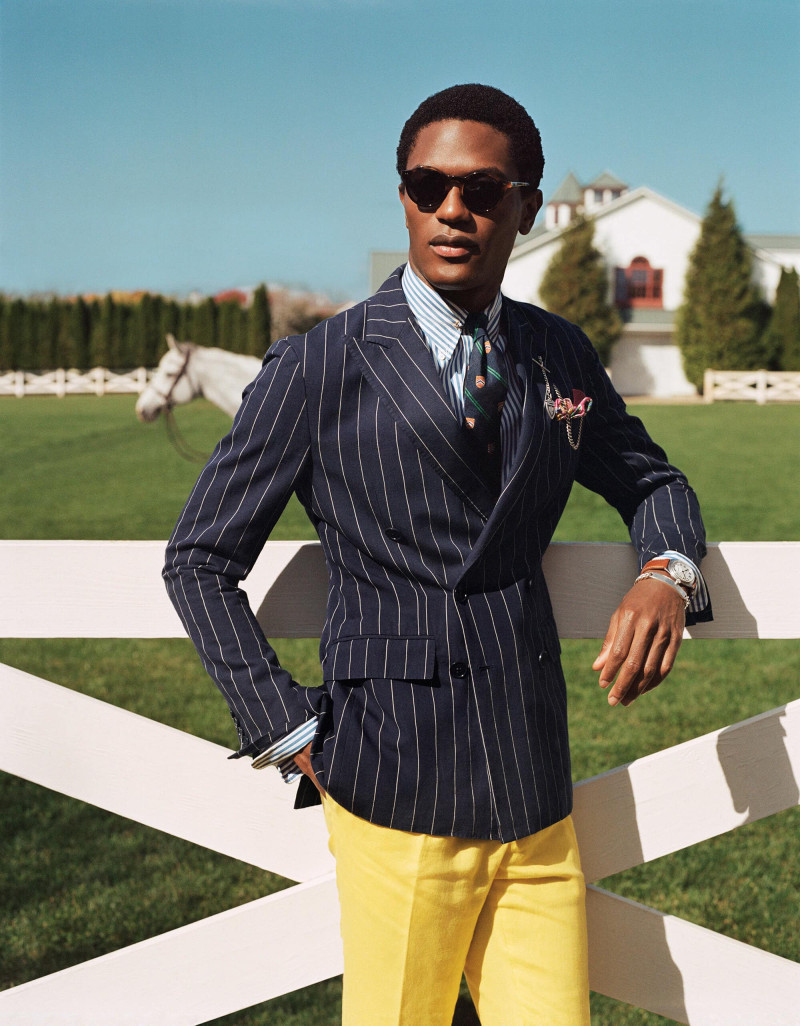 Hamid Onifade featured in  the Ralph Lauren advertisement for Spring/Summer 2025