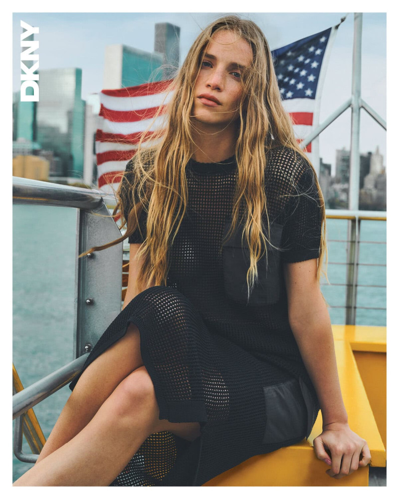 Rebecca Leigh Longendyke featured in  the DKNY advertisement for Spring 2025
