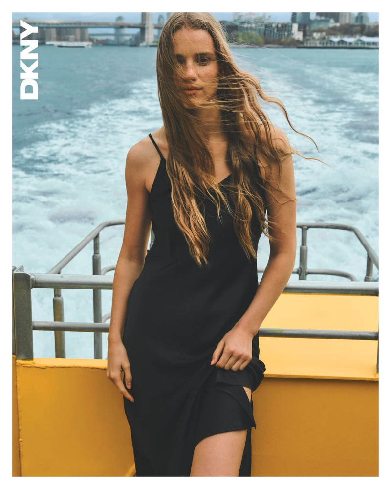 Rebecca Leigh Longendyke featured in  the DKNY advertisement for Spring 2025
