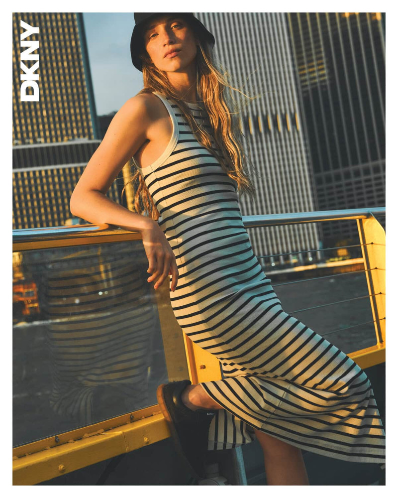 Rebecca Leigh Longendyke featured in  the DKNY advertisement for Spring 2025