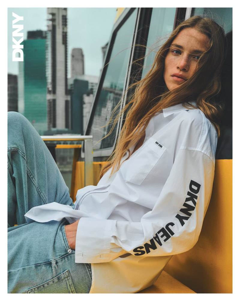 Rebecca Leigh Longendyke featured in  the DKNY advertisement for Spring 2025