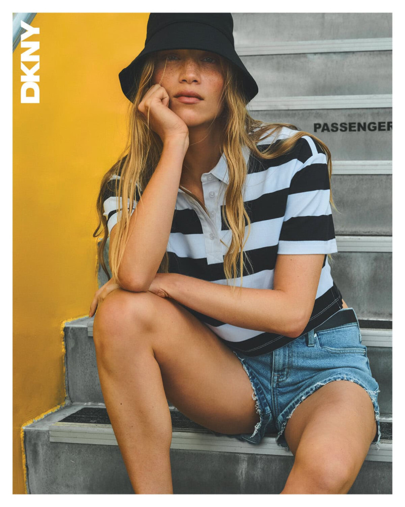 Rebecca Leigh Longendyke featured in  the DKNY advertisement for Spring 2025