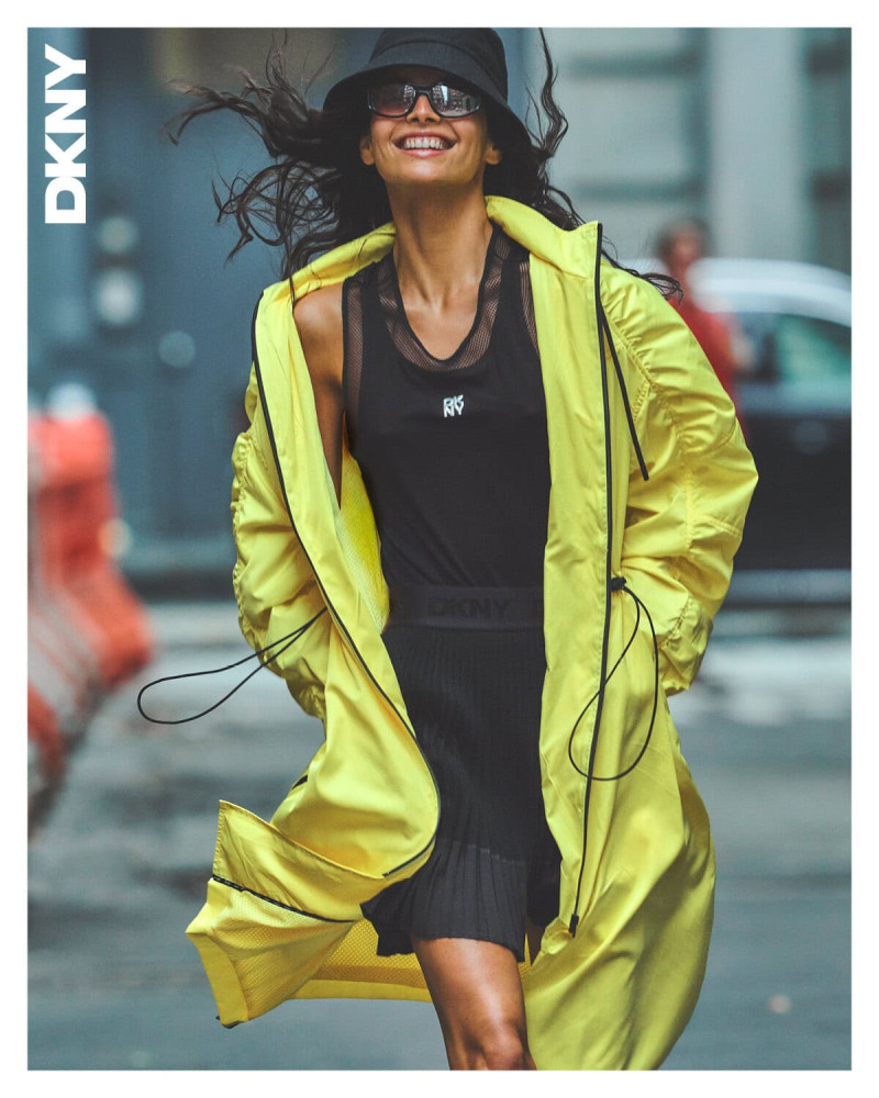 Paula Soares Santos featured in  the DKNY advertisement for Spring 2025