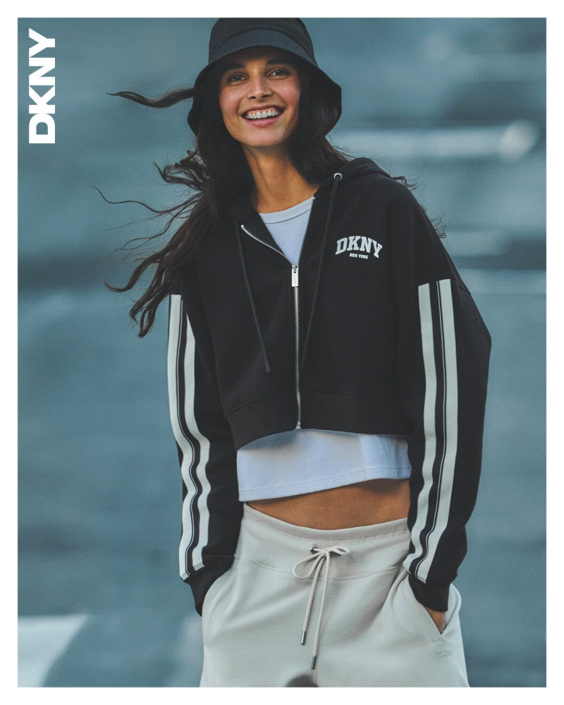 Paula Soares Santos featured in  the DKNY advertisement for Spring 2025