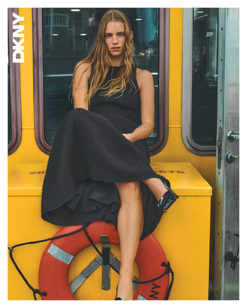 Rebecca Leigh Longendyke featured in  the DKNY advertisement for Spring 2025