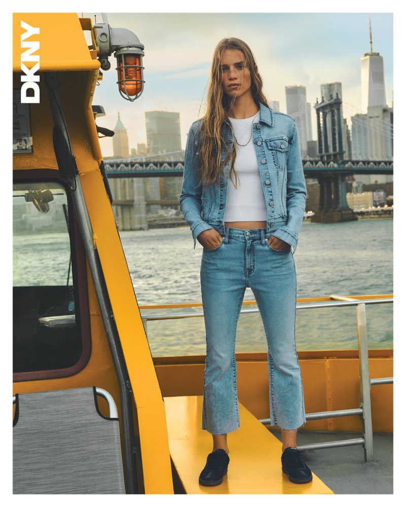 Rebecca Leigh Longendyke featured in  the DKNY advertisement for Spring 2025