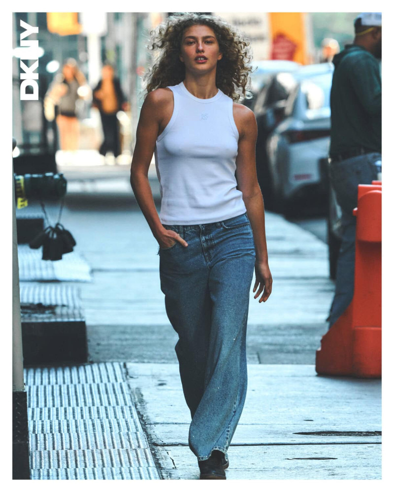 Dorit Revelis featured in  the DKNY advertisement for Spring 2025