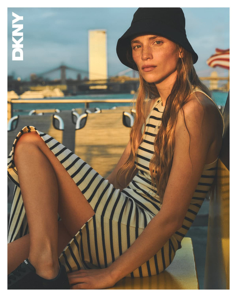 Rebecca Leigh Longendyke featured in  the DKNY advertisement for Spring 2025