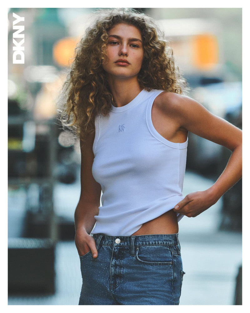 Dorit Revelis featured in  the DKNY advertisement for Spring 2025