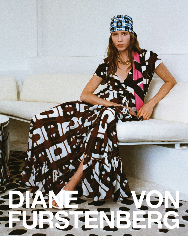 Olivia Petronella Palermo featured in  the Diane Von Furstenberg Odyssey Collection advertisement for Spring 2025