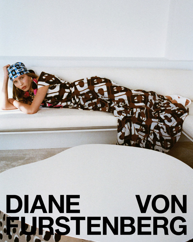 Olivia Petronella Palermo featured in  the Diane Von Furstenberg Odyssey Collection advertisement for Spring 2025
