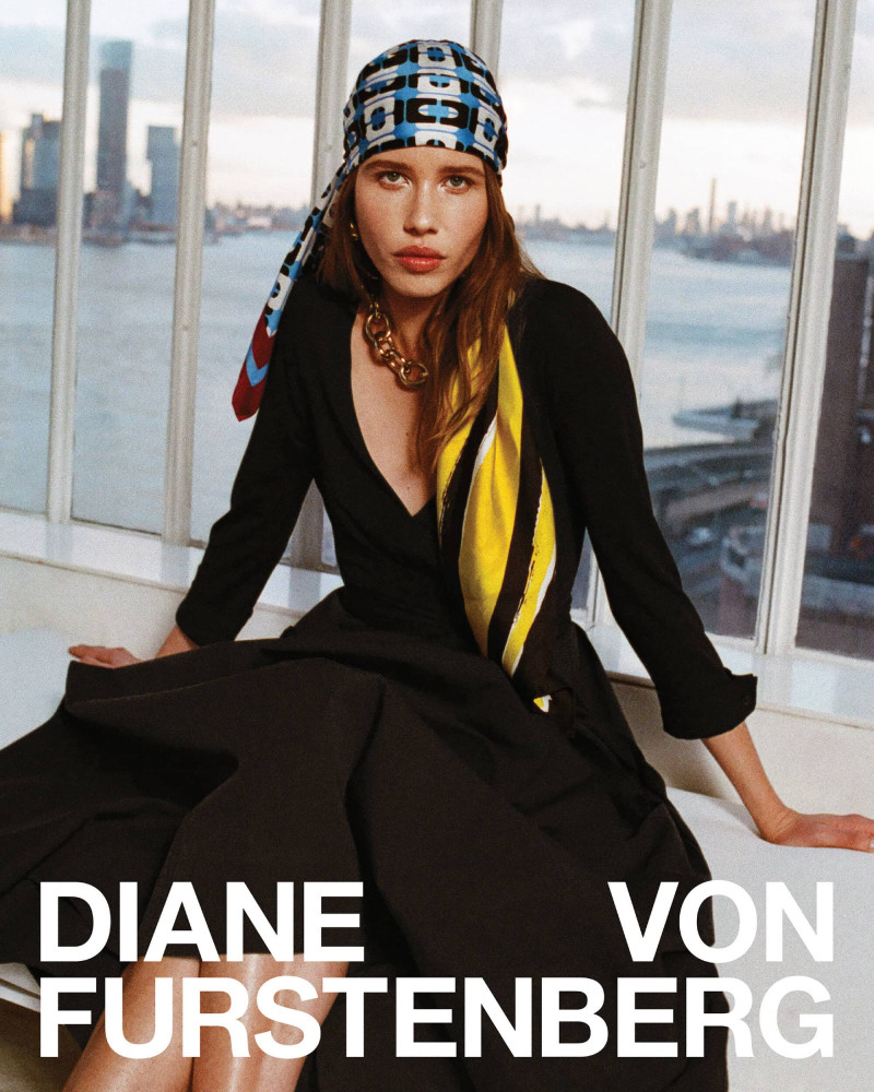 Olivia Petronella Palermo featured in  the Diane Von Furstenberg Odyssey Collection advertisement for Spring 2025