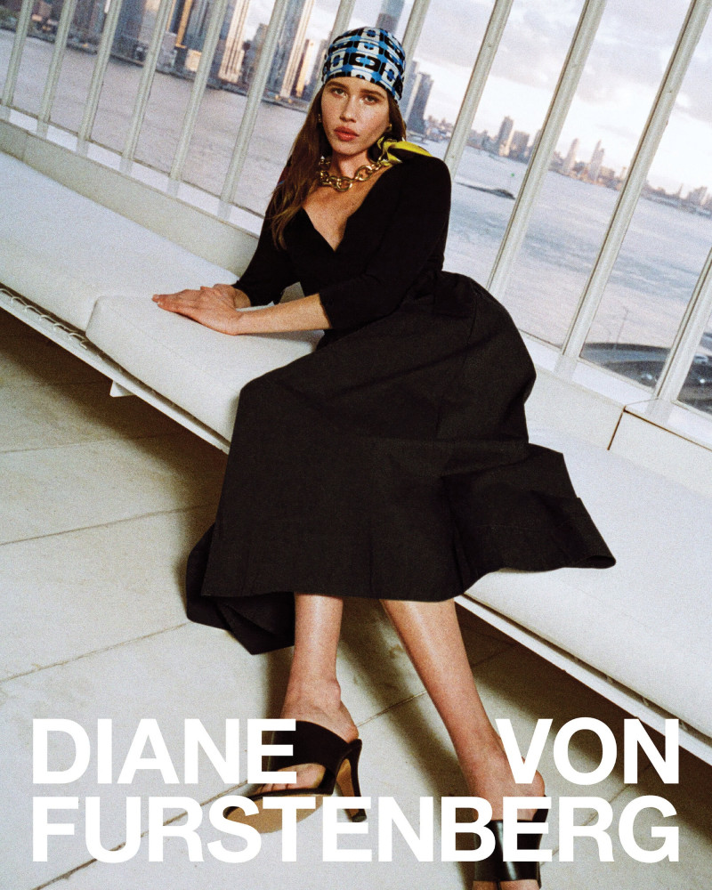 Olivia Petronella Palermo featured in  the Diane Von Furstenberg Odyssey Collection advertisement for Spring 2025