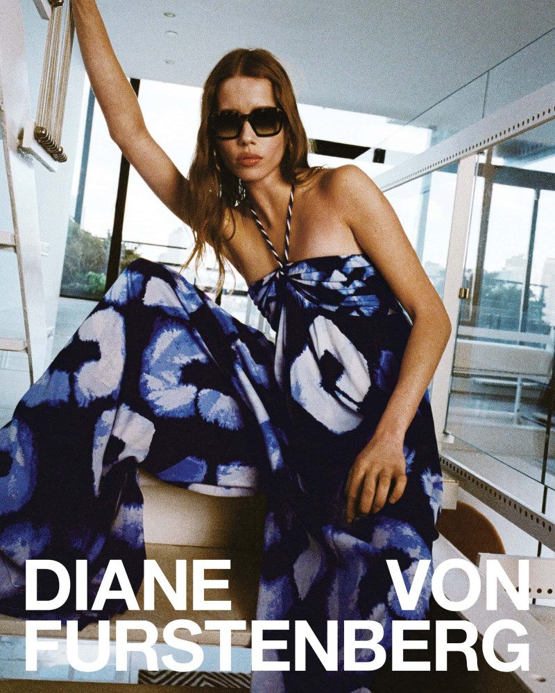 Olivia Petronella Palermo featured in  the Diane Von Furstenberg Odyssey Collection advertisement for Spring 2025