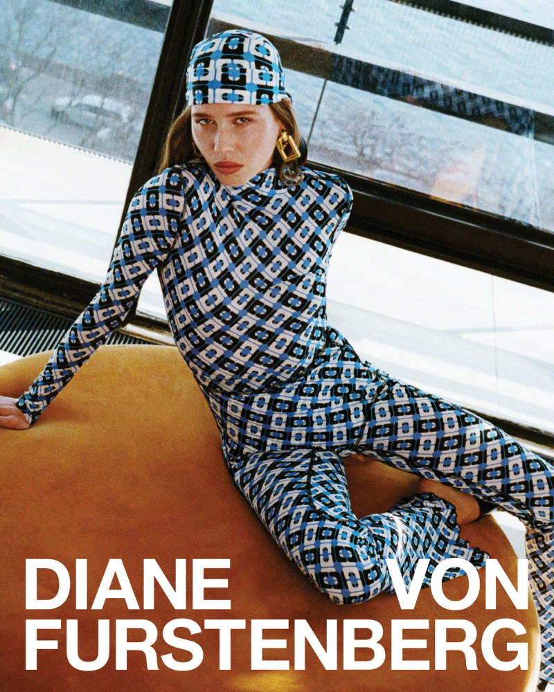 Olivia Petronella Palermo featured in  the Diane Von Furstenberg Odyssey Collection advertisement for Spring 2025