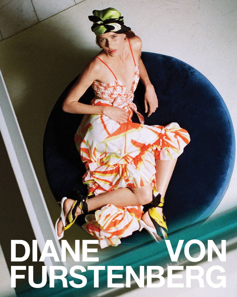 Olivia Petronella Palermo featured in  the Diane Von Furstenberg Odyssey Collection advertisement for Spring 2025