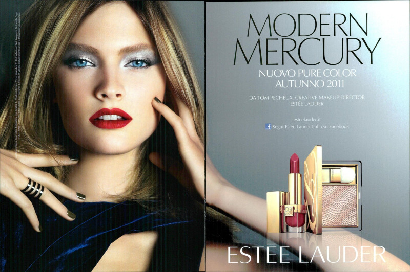 Constance Jablonski featured in  the Estée Lauder advertisement for Autumn/Winter 2011
