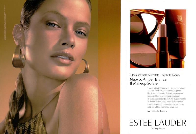 Carolyn Murphy featured in  the Estée Lauder Amber Bronze advertisement for Spring/Summer 2003