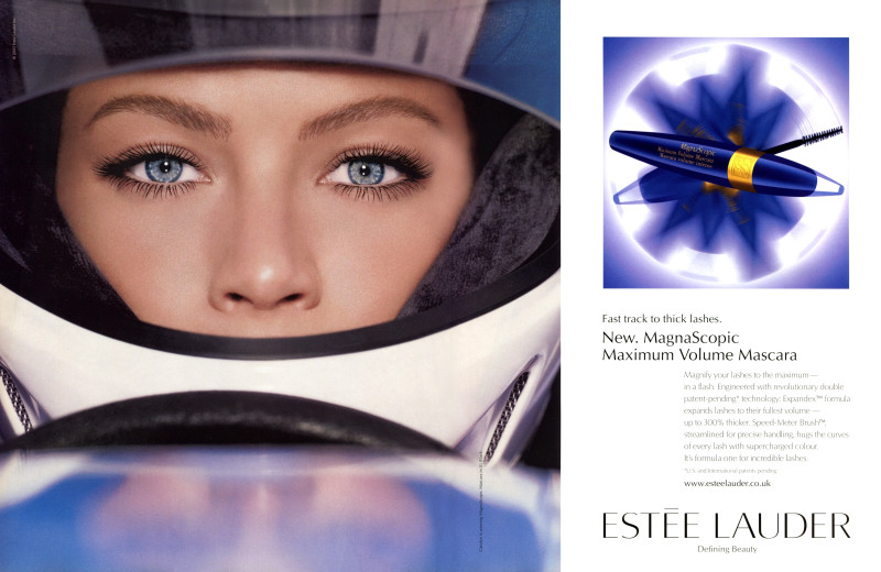Carolyn Murphy featured in  the Estée Lauder MagnaScopic Mascara advertisement for Autumn/Winter 2003