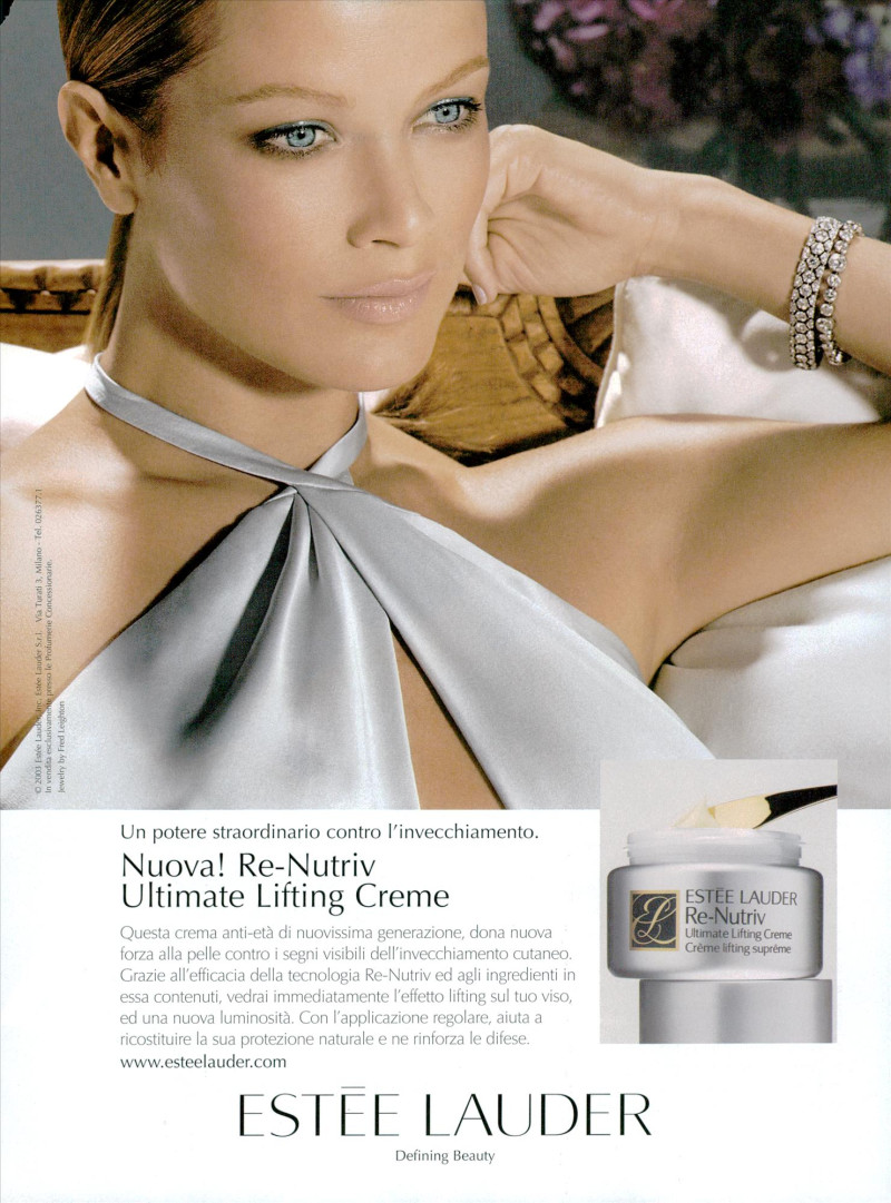 Carolyn Murphy featured in  the Estée Lauder Re-Nutriv advertisement for Spring/Summer 2003