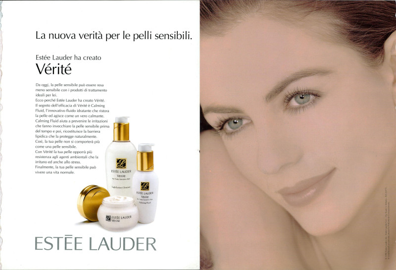 Elizabeth Hurley featured in  the Estée Lauder advertisement for Spring/Summer 1998