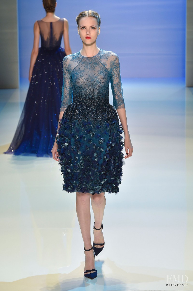 Jane Grybennikova featured in  the Georges Hobeika fashion show for Autumn/Winter 2014