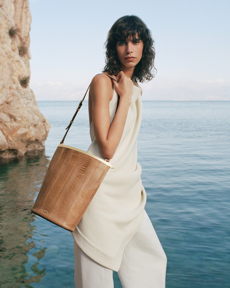 Mica Arganaraz featured in  the Tod\'s advertisement for Pre-Spring 2025