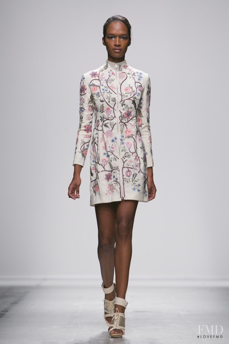 Marieme Hoang-Gia featured in  the Rahul Mishra fashion show for Spring/Summer 2015