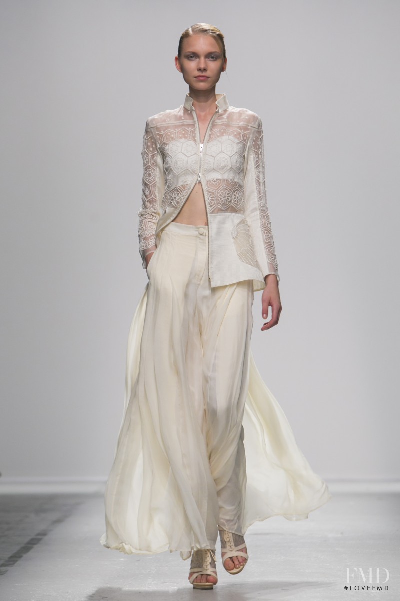 Maja Brodin featured in  the Rahul Mishra fashion show for Spring/Summer 2015