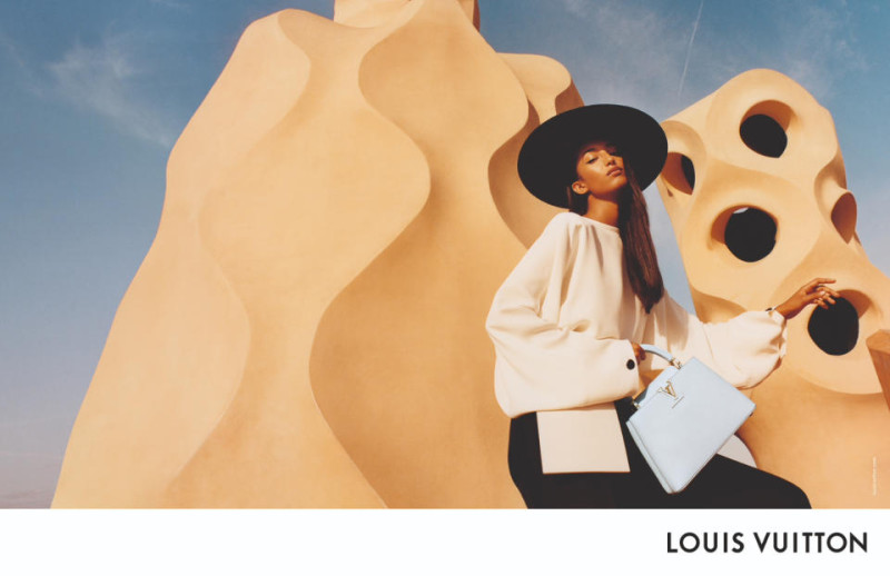 Mona Tougaard featured in  the Louis Vuitton advertisement for Resort 2025