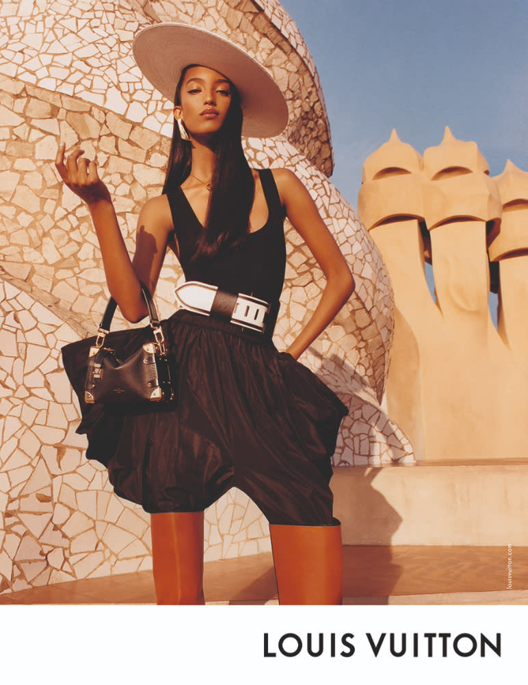 Mona Tougaard featured in  the Louis Vuitton advertisement for Resort 2025