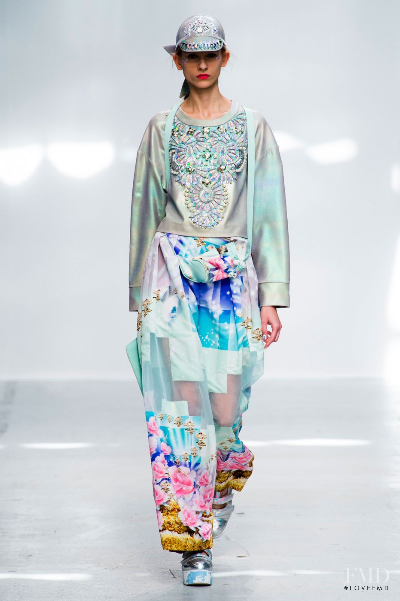 Ola Munik featured in  the Manish Arora fashion show for Spring/Summer 2015