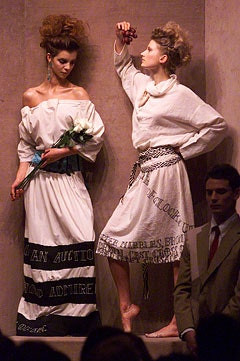 Imitation of Christ fashion show for Autumn/Winter 2002