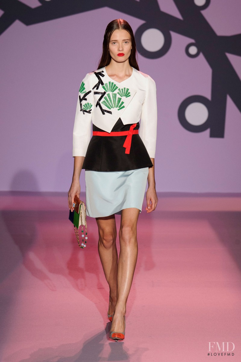 Alicja Tubilewicz featured in  the Andrew Gn fashion show for Spring/Summer 2015
