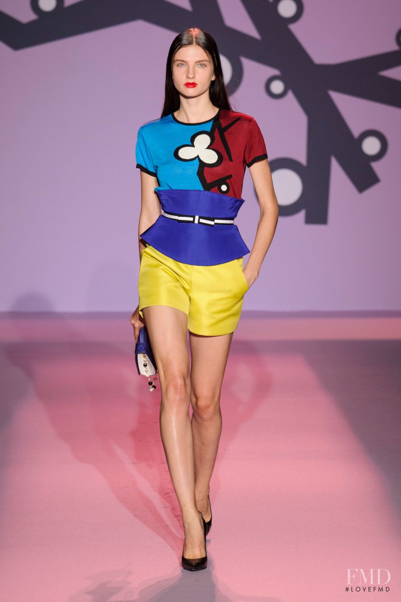 Appoline Rozhdestvenska featured in  the Andrew Gn fashion show for Spring/Summer 2015
