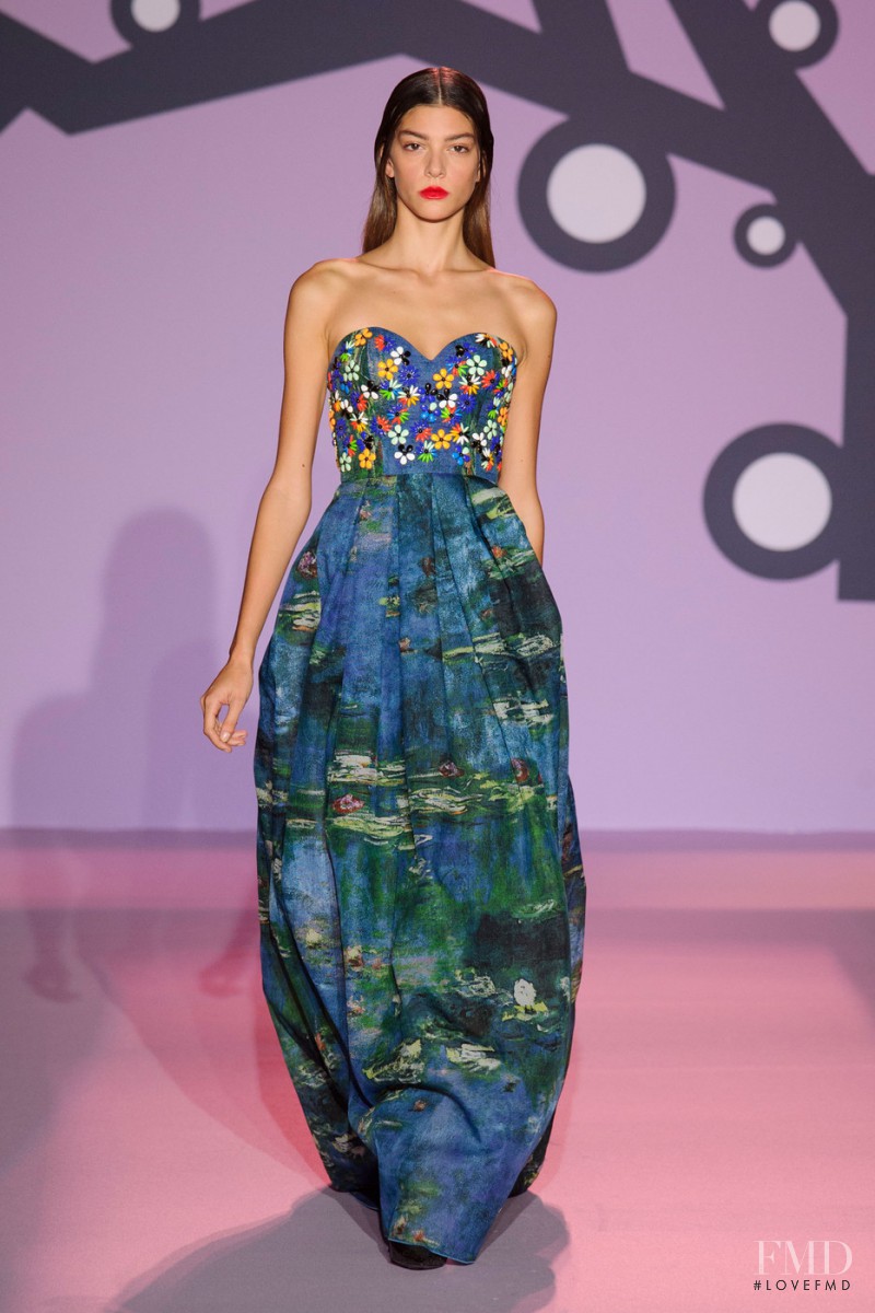 Marta Ortiz featured in  the Andrew Gn fashion show for Spring/Summer 2015