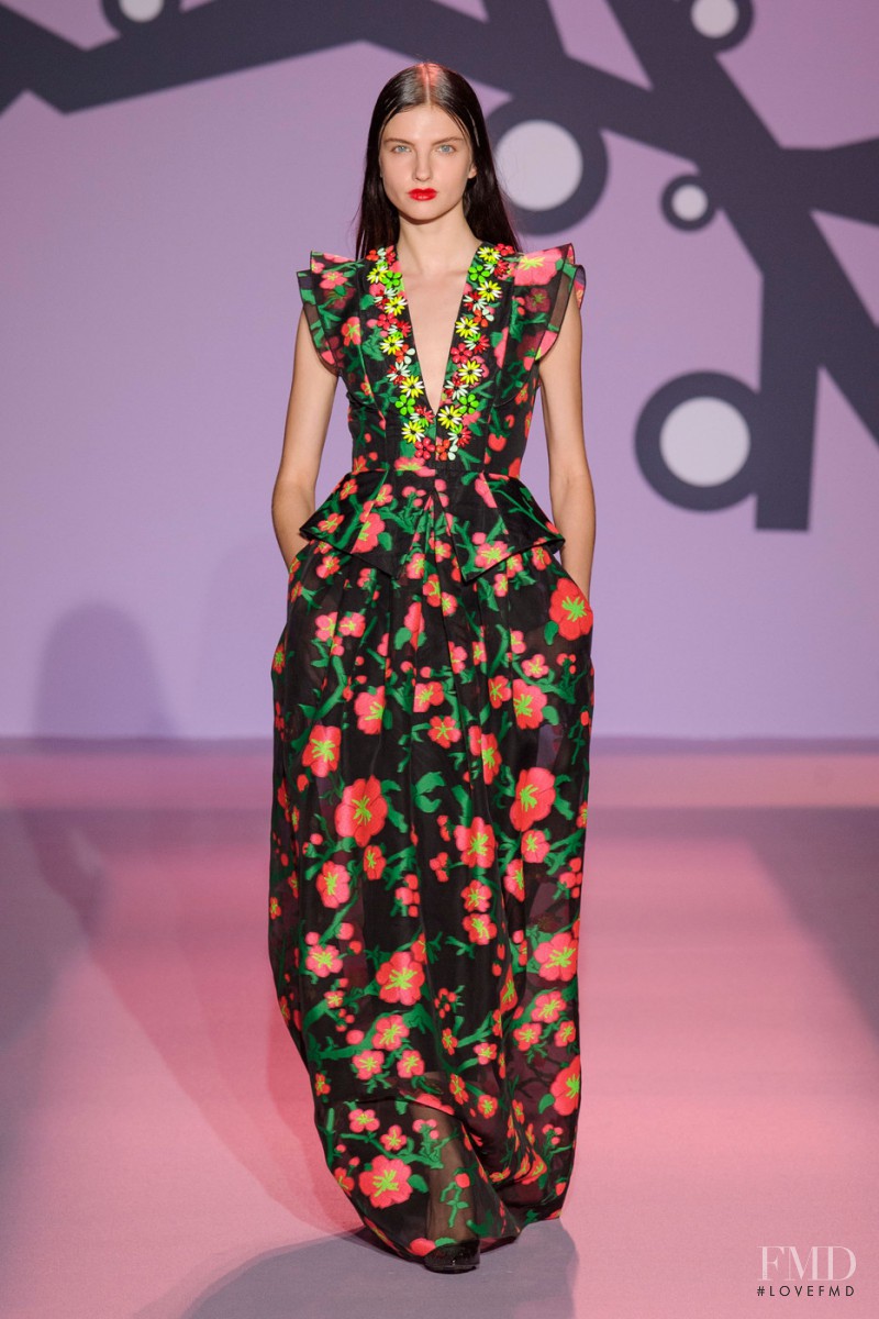 Appoline Rozhdestvenska featured in  the Andrew Gn fashion show for Spring/Summer 2015