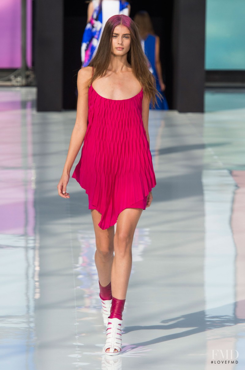 Taylor Hill featured in  the Maxime Simoëns fashion show for Spring/Summer 2015